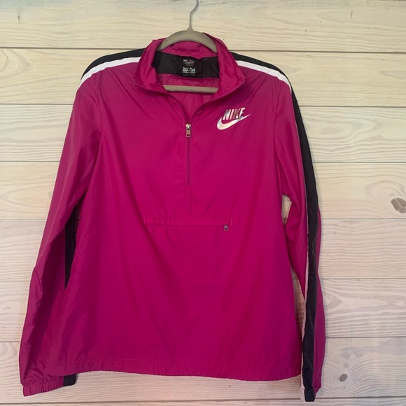 pink and black nike windbreaker